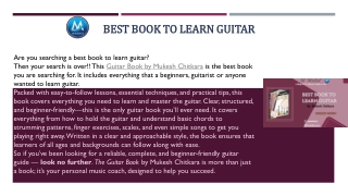 Best Book to Learn Guitar