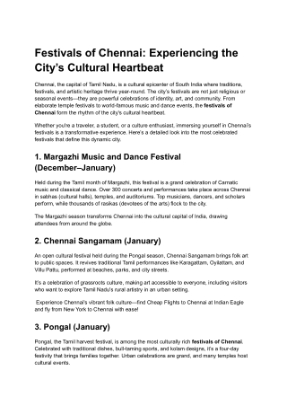 Festivals of Chennai_ Experiencing the City’s Cultural Heartbeat