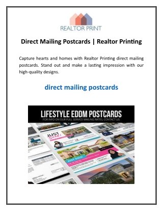 Direct Mailing Postcards