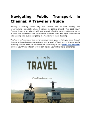 navigating chennai a traveler s guide