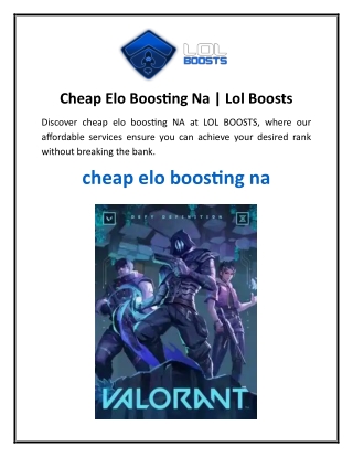 Cheap Elo Boosting Na