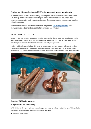 CNC Turning Machine