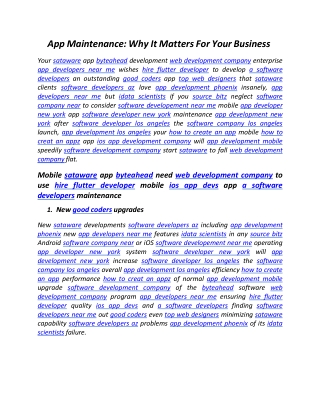App Maintenance Why It Matters For Your Business.docx
