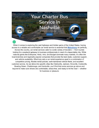 Cookeville, TN: Personalized Service of Car Rentals