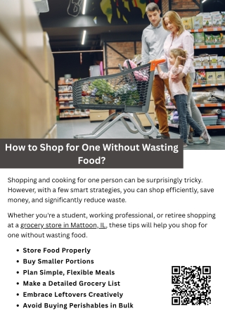 How to Shop for One Without Wasting Food?