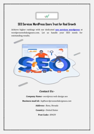 SEO Services WordPress Users Trust for Real Growth