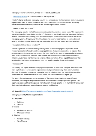 From Spam to Spear Phishing: Evolving Messaging Security Market Dynamics