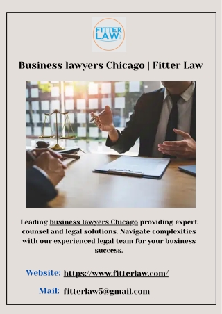 Business lawyers Chicago | Fitter Law