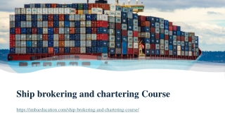 ship brokering and chartering course