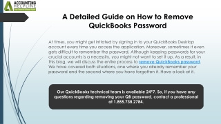 Easy Ways to Remove QuickBooks Password Quickly