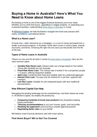 Buying a Home in Australia Here’s What You Need to Know about Home Loans
