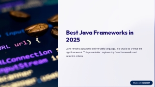 Java Frameworks 2025