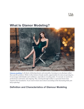 What Is Glamor Modeling-USA Models