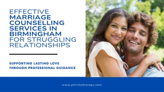 Effective Marriage Counselling Services in Birmingham for Struggling Relationships