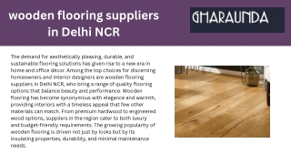 wooden flooring suppliers in delhi ncr