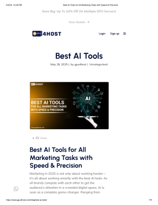 Best AI Tools for All Marketing Tasks with Speed & Precision