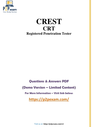 CRT Questions and Answers pdf dumps