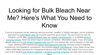 Looking for Bulk Bleach Near Me_ Here’s What You Need to Know