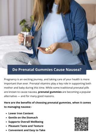 Do Prenatal Gummies Cause Nausea?