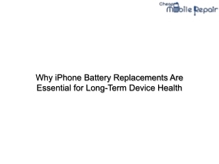 why iphone battery replacements are essential