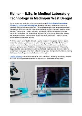 Kbihar – B.Sc. in Medical Laboratory Technology in Medinipur West Bengal (2)