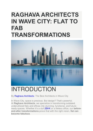 Raghava Architects in Wave City Flat to Fab Transformations