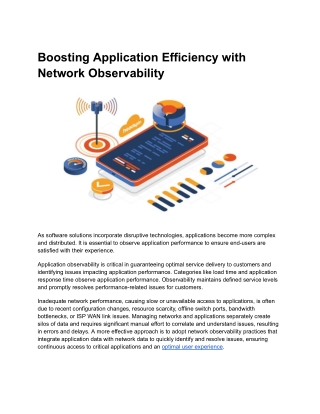 Boosting Application Efficiency with Network Observability