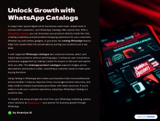 Whatsapp Catalog | Increase Engagement and Boost Sales