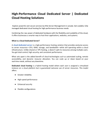 High-Performance Cloud Dedicated Server _ Dedicated Cloud Hosting Solutions