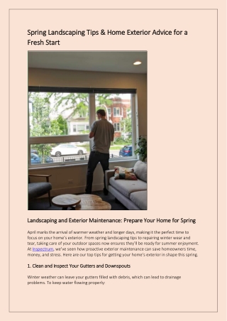Spring Landscaping Tips & Home Exterior Advice for a Fresh Start