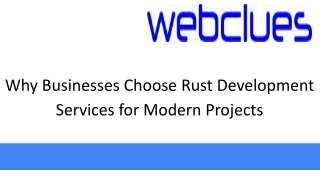 Why Businesses Choose Rust Development Services for Modern Projects