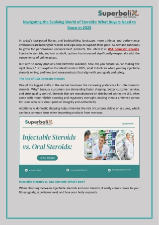 USA Domestic Steroids