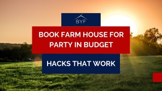 Party Venues in Delhi
