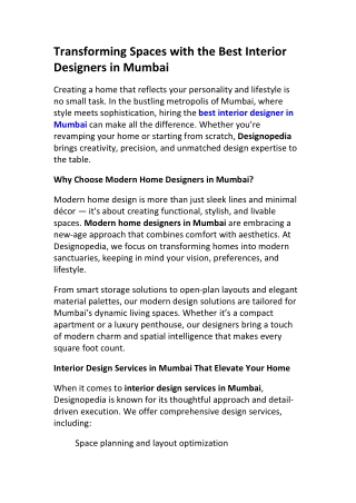 Top Interior Designers in Mumbai | Award-Winning Designs