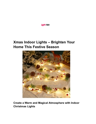 Xmas Indoor Lights UK – Brighten Your Home with Festive Indoor Christmas Lights