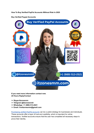 How To Buy Verified PayPal Accounts Without Risk In 2025