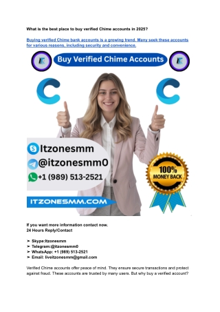 What is the best place to buy verified Chime accounts in 2025_