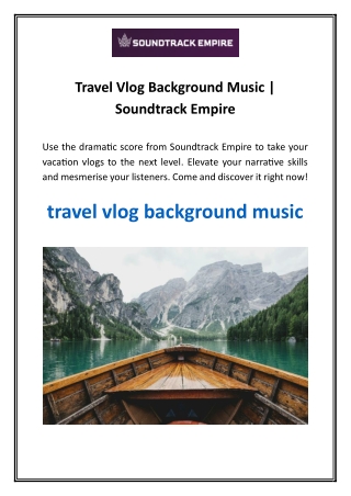 Travel Vlog Background Music