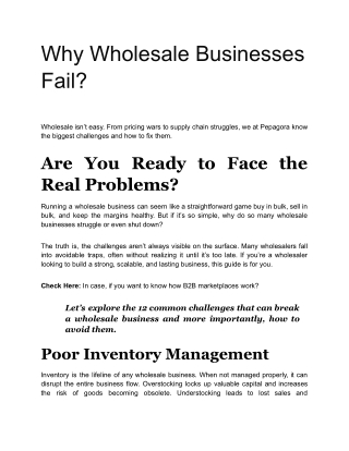 Why Wholesale Businesses Fail_