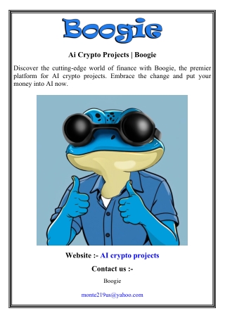 Ai Crypto Projects   Boogie
