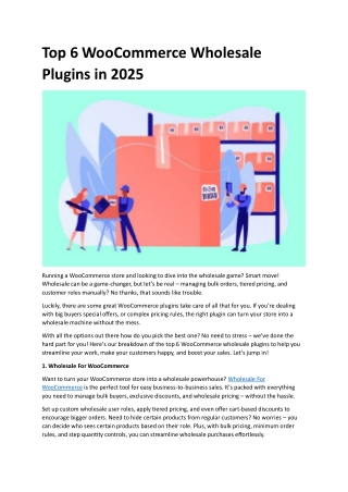 Top 6 WooCommerce Wholesale Plugins in 2025