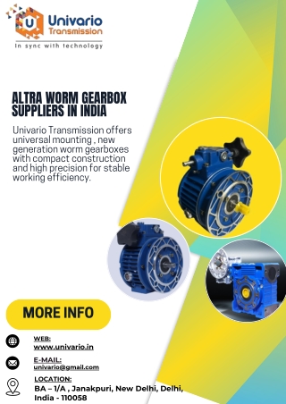 Altra worm gearbox suppliers in India