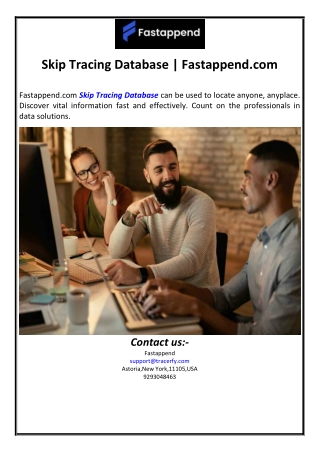 Skip Tracing Database | Fastappend.com