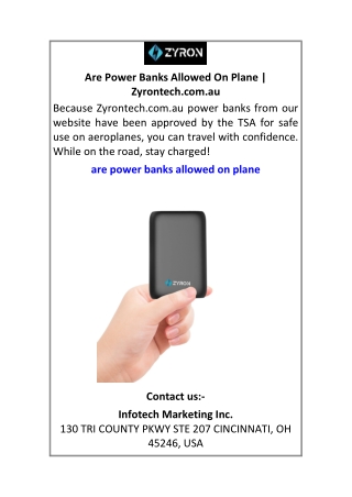 Are Power Banks Allowed On Plane Zyrontech.com.au