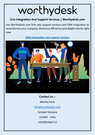 crm integration and support services worthydesk