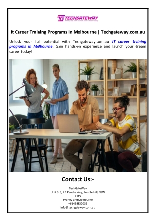 it career training programs in melbourne