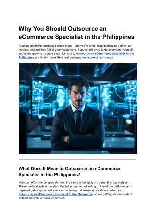 why you should outsource an ecommerce specialist