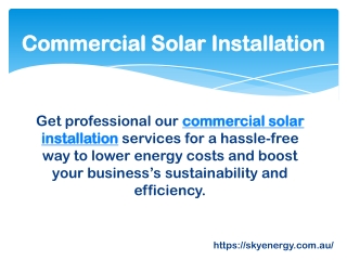 Commercial Solar Installation