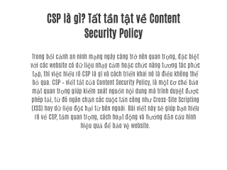 CSP là gì? Tất tần tật về Content Security Policy
