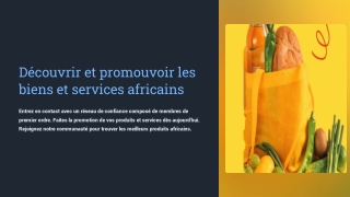 Acheter des articles africains